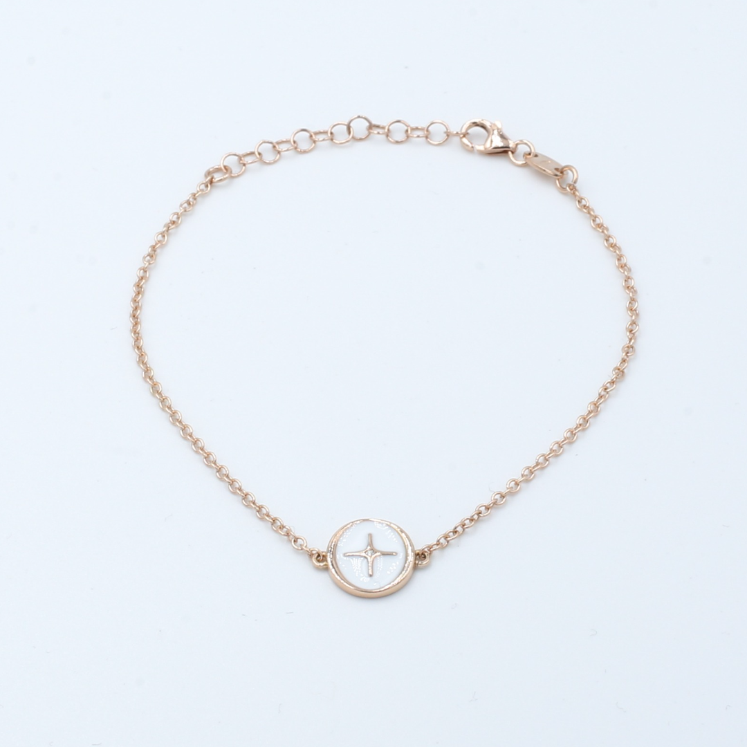 Bracciale AWA Logo Pavé Con Cristalli - Ottone Dorato Regolabile - Gioiello Originale Per Donne - 4