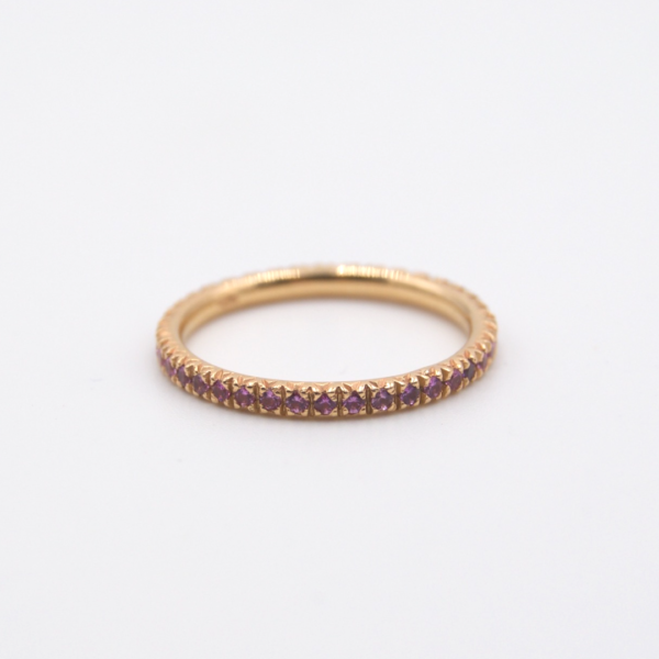 Mini Eternity Zaffiri Rosa