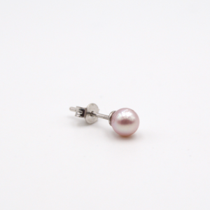Orecchino oro e Perla Rosa