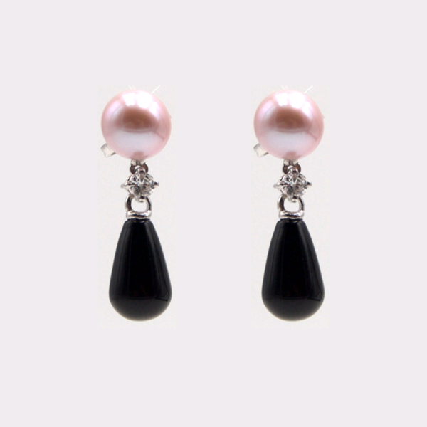 Orecchini oro diamante ametista Linea Elis - immagine 3