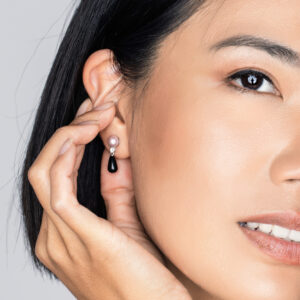 Orecchini oro diamante ametista Linea Elis