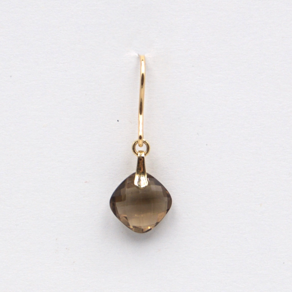 Orecchino oro e quarzo fumé Linea Chandelier - immagine 3