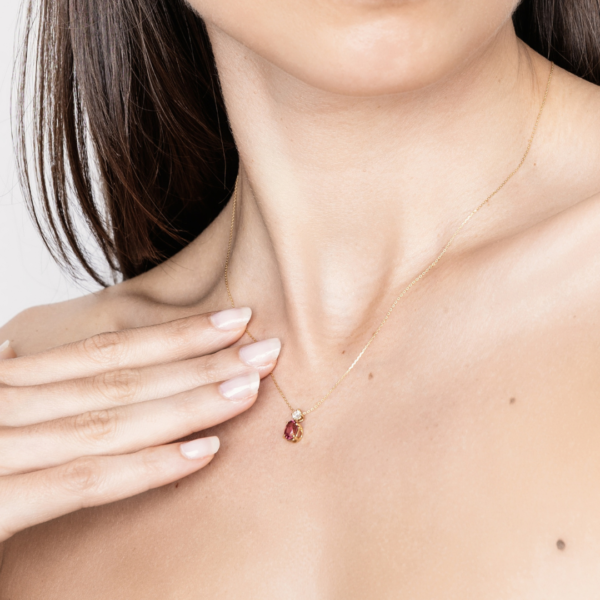 Collana oro diamante e tormalina Linea Ibis - immagine 2