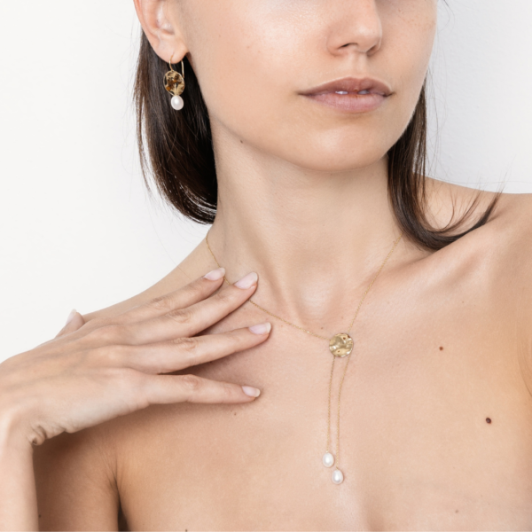 Orecchino oro e perla Linea Impero - immagine 3