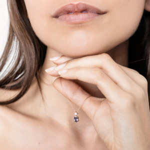 Collana oro diamante e iolite Linea Ibis