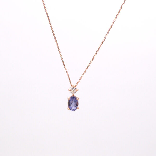 Collana oro diamante e iolite Linea Ibis - immagine 4