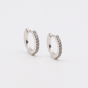 Orecchini in diamanti e oro mini eternity