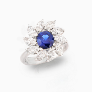 Anello Zaffiro e Diamanti